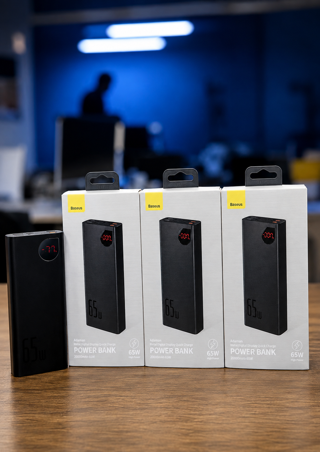 65W Fast Charging Power Bank – 20000mAh Digital Display