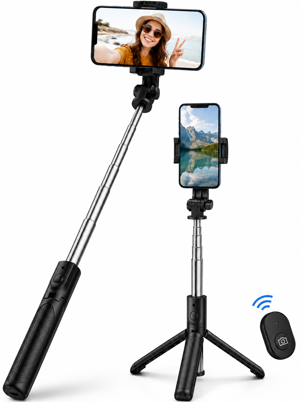3-in-1 Selfie Stick Tripod with Bluetooth Remote