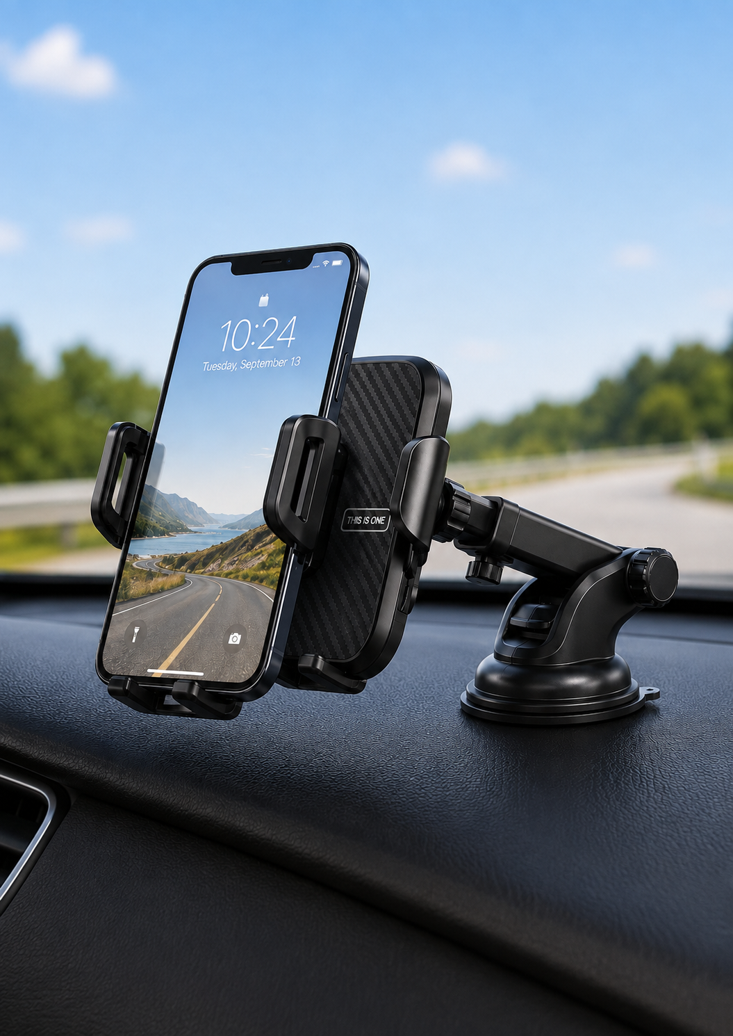 360° Rotating Car Phone Holder – Universal Dashboard & Windshield Mount