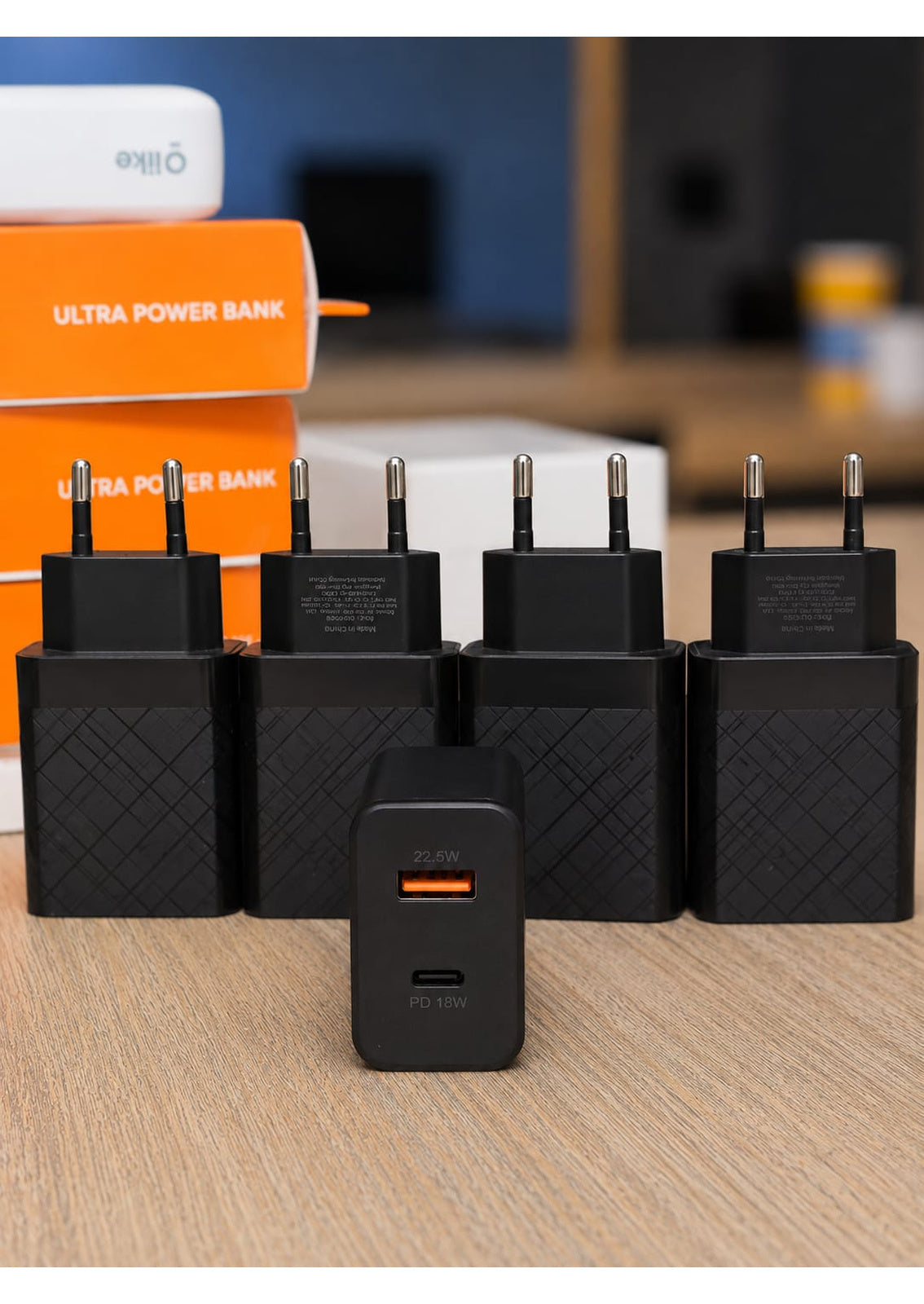Olike 22.5W Dual Port Fast Charger – USB-A + USB-C PD 18W