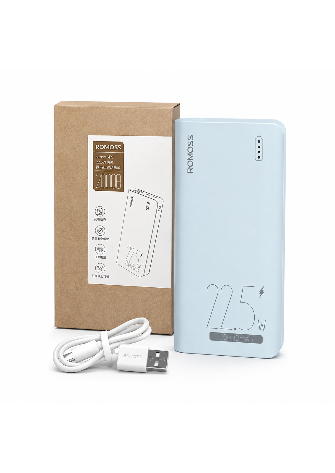 ROMOSS 20000mAh Power Bank – 22.5W Fast Charging