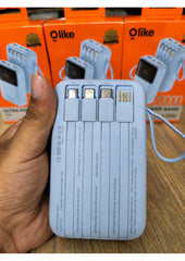 Olike P402 20000mAh Ultra Power Bank – 22.5W Fast Charging with LED Display & Built-in Cables